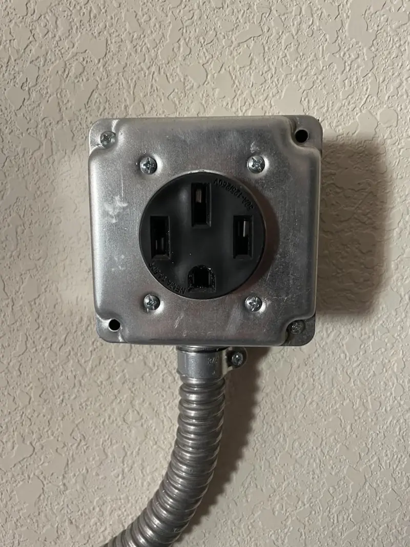 NEMA 14-50 outlet installed for Electrical Panel Upgrade in Thomson